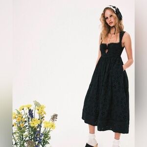 For Love And Lemons Black Midi Dress